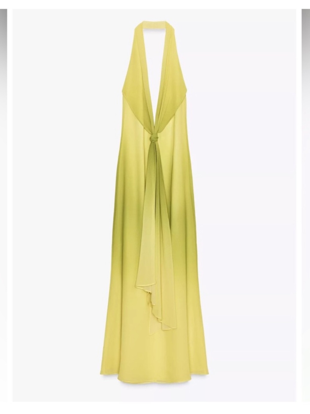 Zara  Halter Tie-Front Maxi Dress - Picture 4 of 6